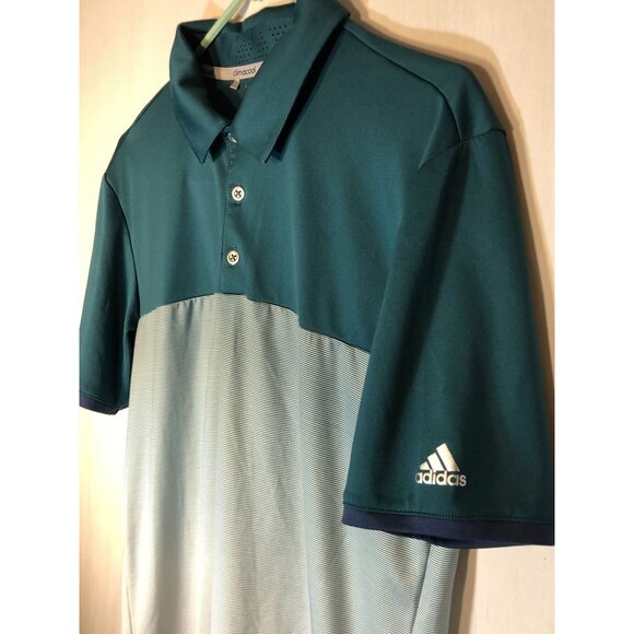 Adidas Mens Polo Shirt ClimaCool Gradient Small Lightweight Golf Activewear Teal - Picture 7 of 8